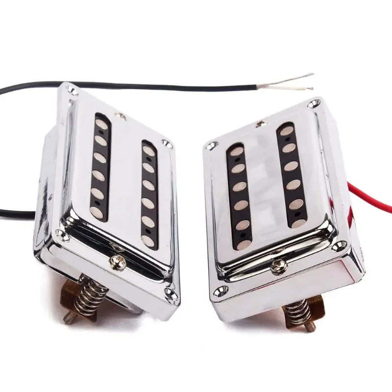 

OOTDTY Guitar Pickup Humbucker Toaster Shape Neck and Bridge for LP 6 String Alnico V