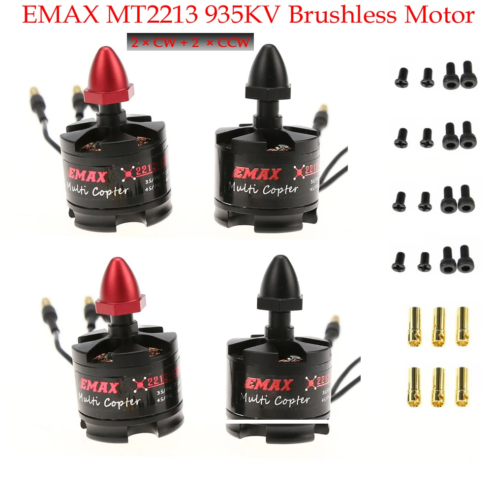

4pcs/Lot EMAX MT2213 935KV Brushless Motors for DJI Phantom 2212 F450 X525 X8 RC QuadCopter Drones Airplanes Hot Sale