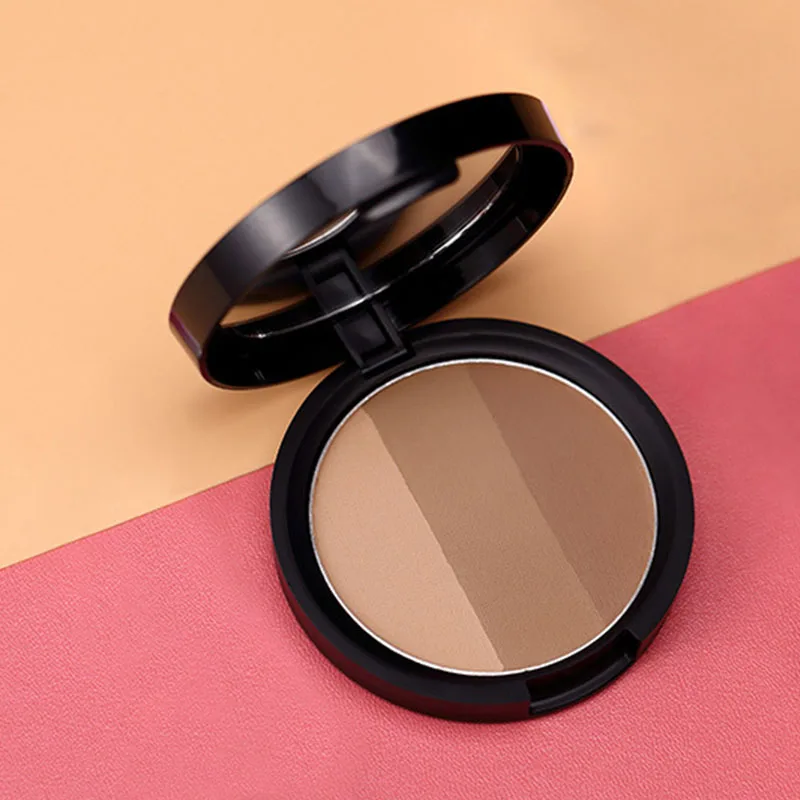 

Three-color repair capacity powder high-gloss shadow repair capacity disk V face nose shadow silhouette makeup loose powder