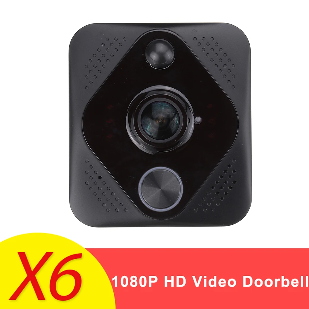 

2019 New X6 HD 1080P 180 Degree Wifi Wireless Smart Video Doorbell Support Cloud Storage Security Video Door Bell Alarm System