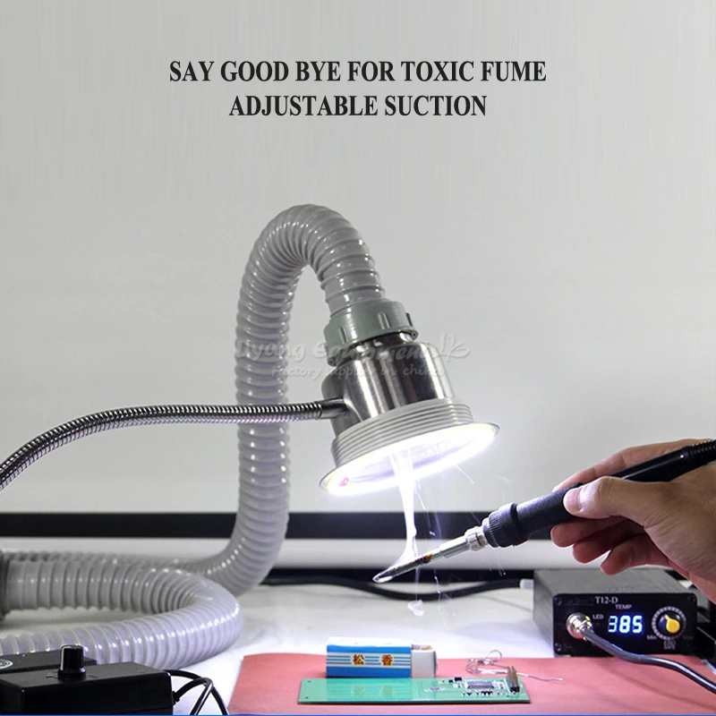 

LY smoke absorber exhauster instrument for cellphone repair dual-use exhaust fume and lighting 220V 110V avaliable