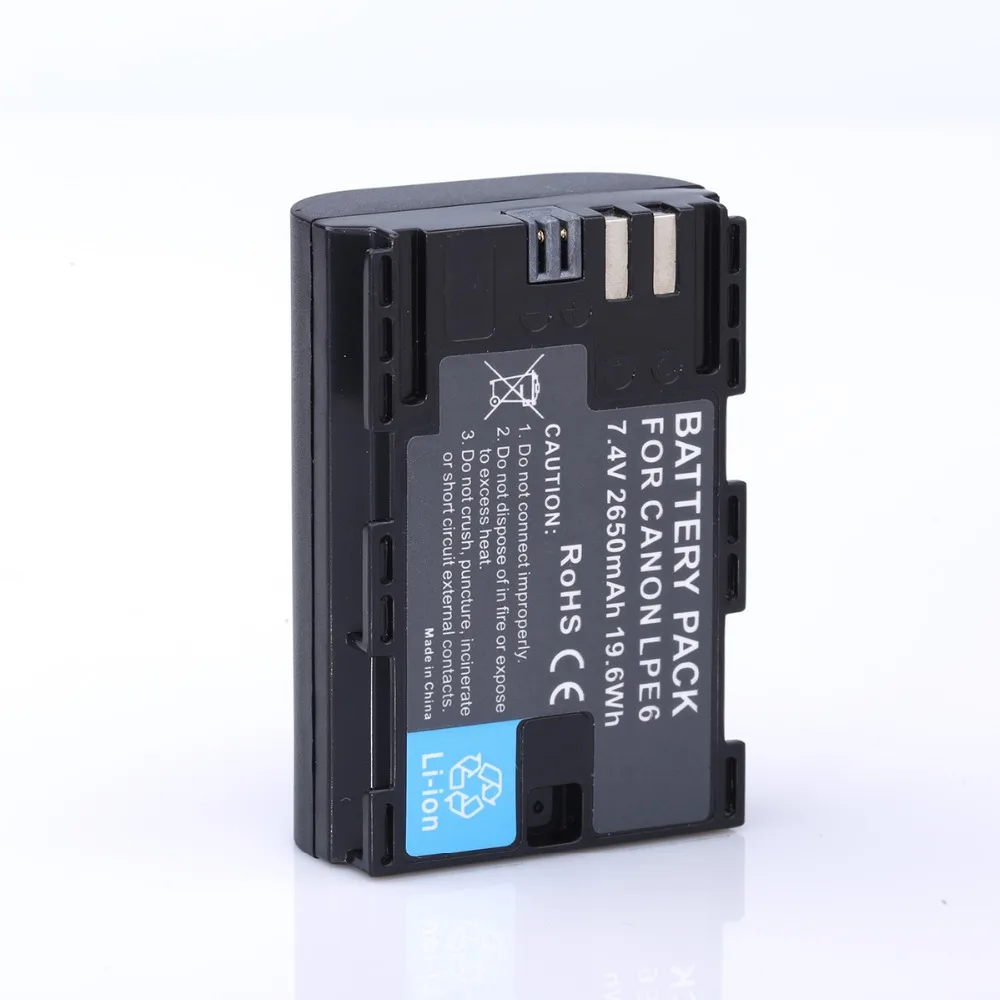 2 шт PROBTY LP E6 LPE6 батареи камеры + двойной USB портативное зарядное устройство для Canon