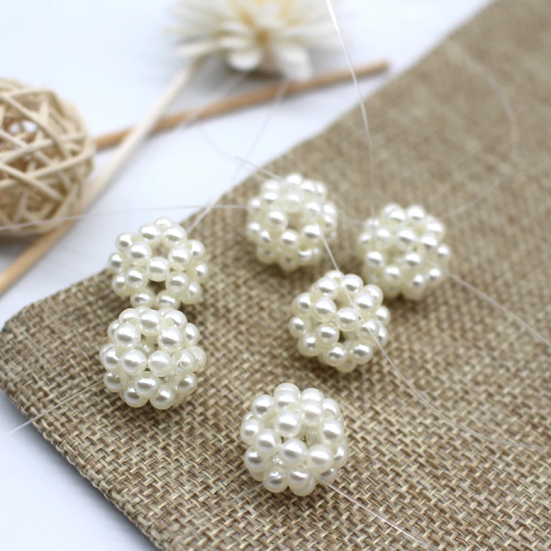 

4pcs Imitation Pearl Hollow Resin Earrings Bracelet Pendant Findings DIY Fashion Ring Necklace Cabochon Bead Jewelry Handmade P9