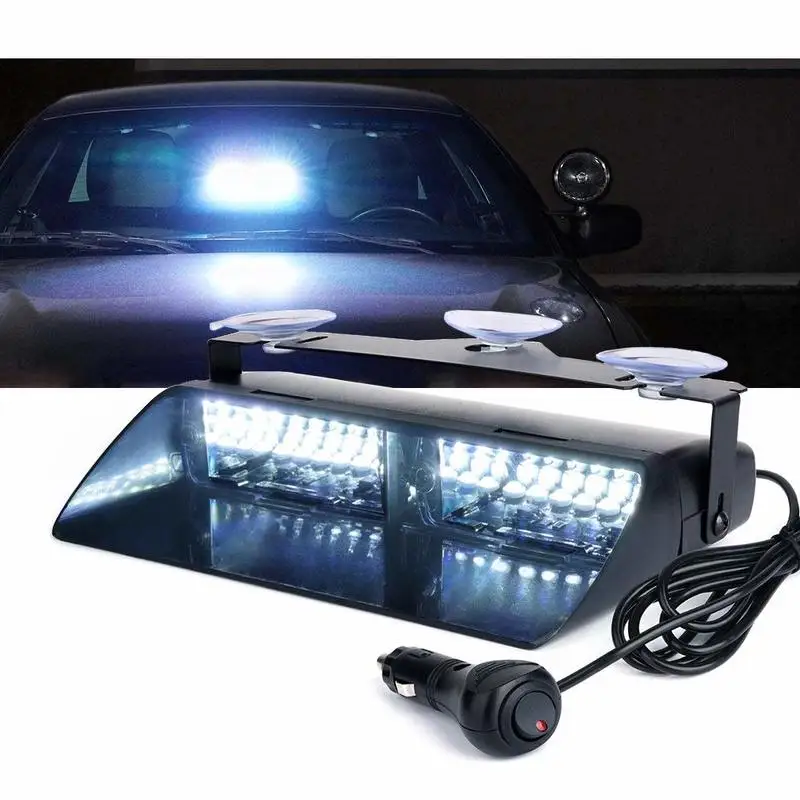 

White 16 LEDs High Intensity LED Law Enforcement Emergency Hazard Warning Strobe Lights For Interior Roof/Dash / Windshield With