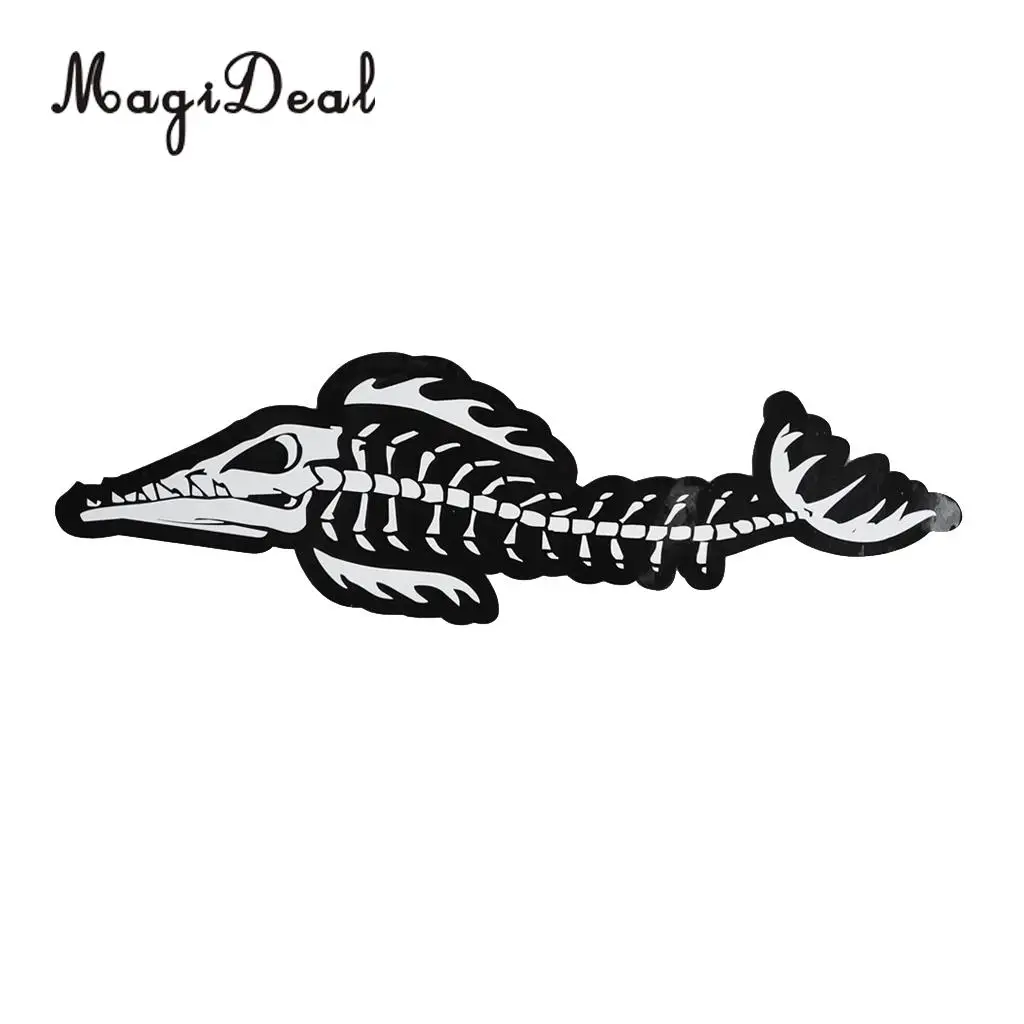 MagiDeal Durable 2Pcs Water Sport Accessory Skeleton Alligator Decals Stickers DIY for Kayak Canoe Dinghy Fishing Boat Sailboat