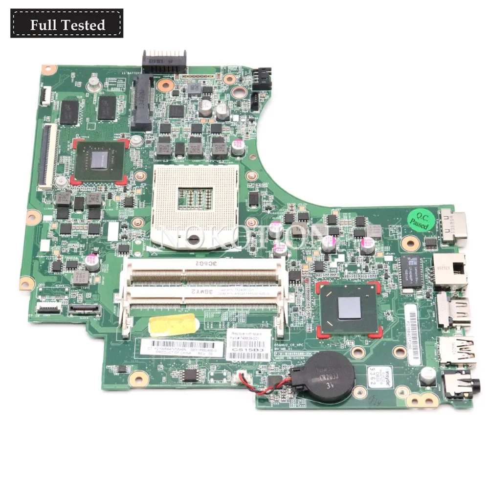 NOKOTION 748839 501 001 материнская плата для ноутбука HP 15 D D059SR 250 G2 HM76 DDR3 GT820M 1GB основная