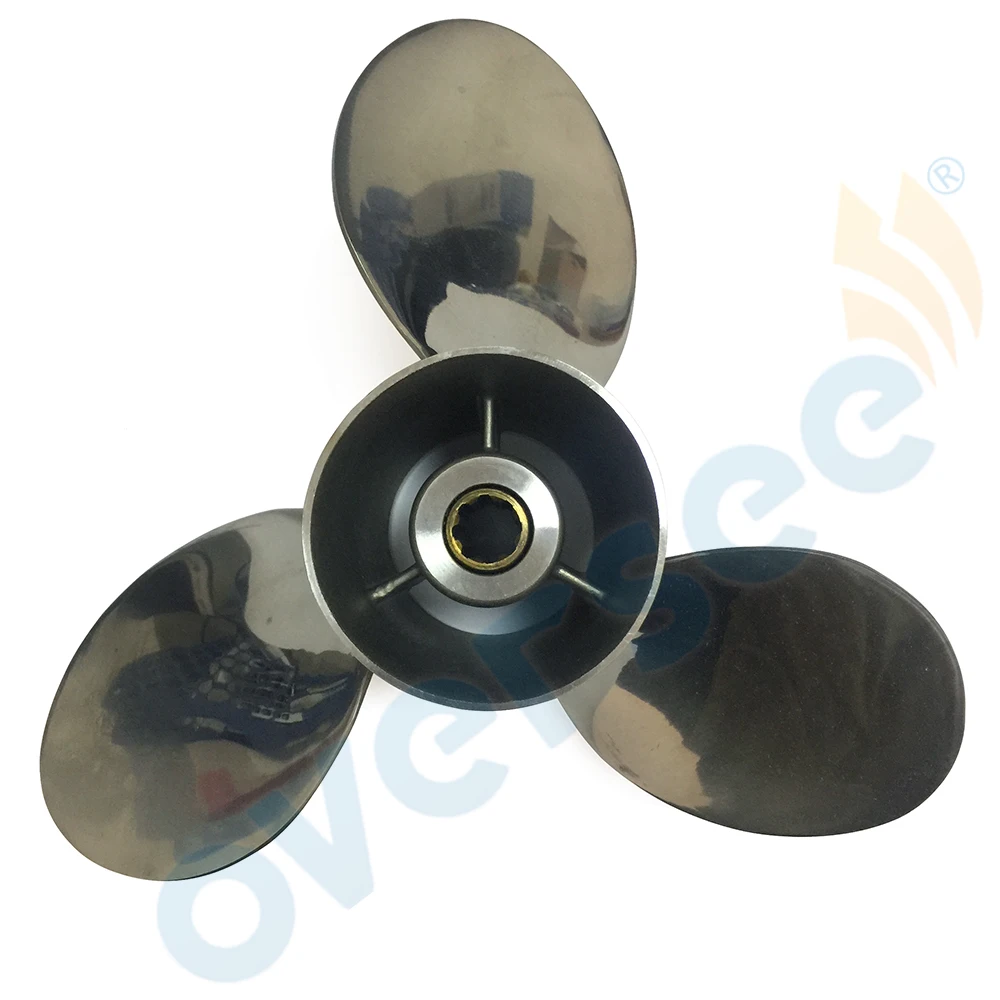 US $100.70 OVERSEE 914x11 Stainless Steel Propeller 11 Pitch For 99HP 15HP 63V 6B4 Model Yamaha Outboard Motors