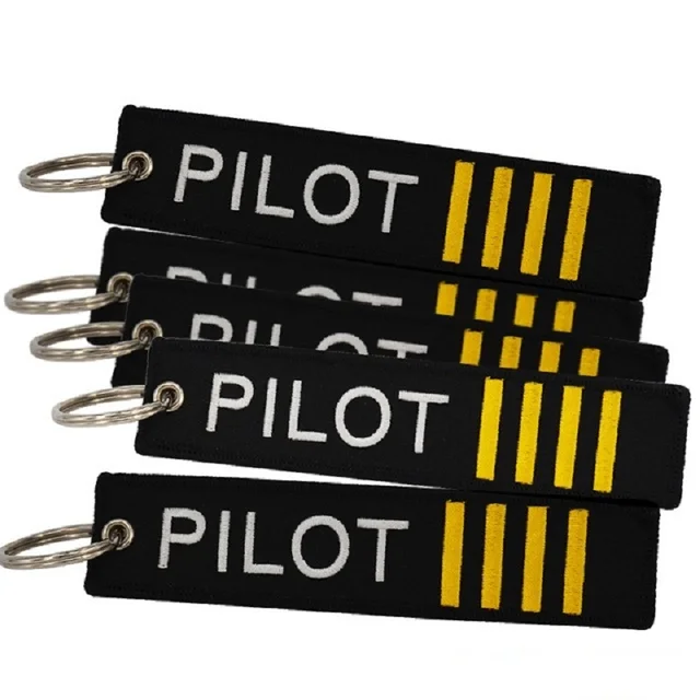 POMPOM 5pcs/lot Remove Before Flight Keychains for Aviation Gifts OEM Key Chains Embroidery Chain Keyring Key Chaveiro Jewelry Auburn