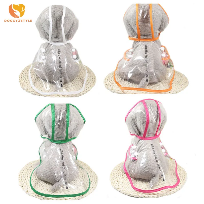 

XS-2XL Pet Dog Raincoat Cat Waterproof Transparent Clothes Puppy Outdoor Customs Clothing for Small Dogs Rain Cover Jacket