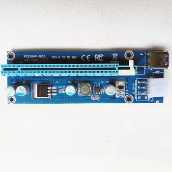 

dawupine Mini PCI-E to PCIe PCI Express 1x to 16x Extender Riser Card Adapter SATA 6Pin Power Cable for Bitcoin BTC Mining