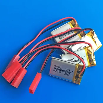 

5 pcs Polymer lithium Lipo battery rechargeable 3.7V 200mah 402030 SYP 2pin customized CE FCC ROHS MSDS quality certification