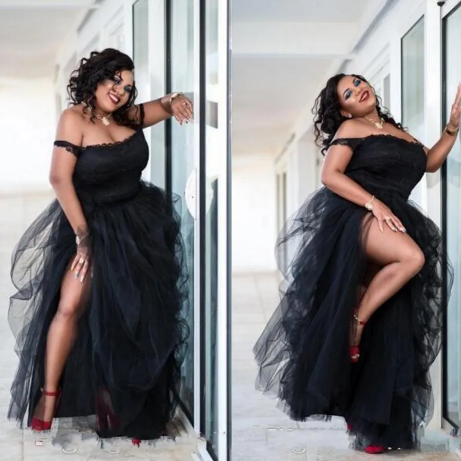 black party dresses for plus size