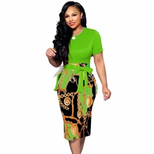 Женское элегантное офисное платье миди, женское облегающее платье с коротким рукавом и поясом с круглым вырезом, женское модное сексуальное летнее платье-карандаш для работы