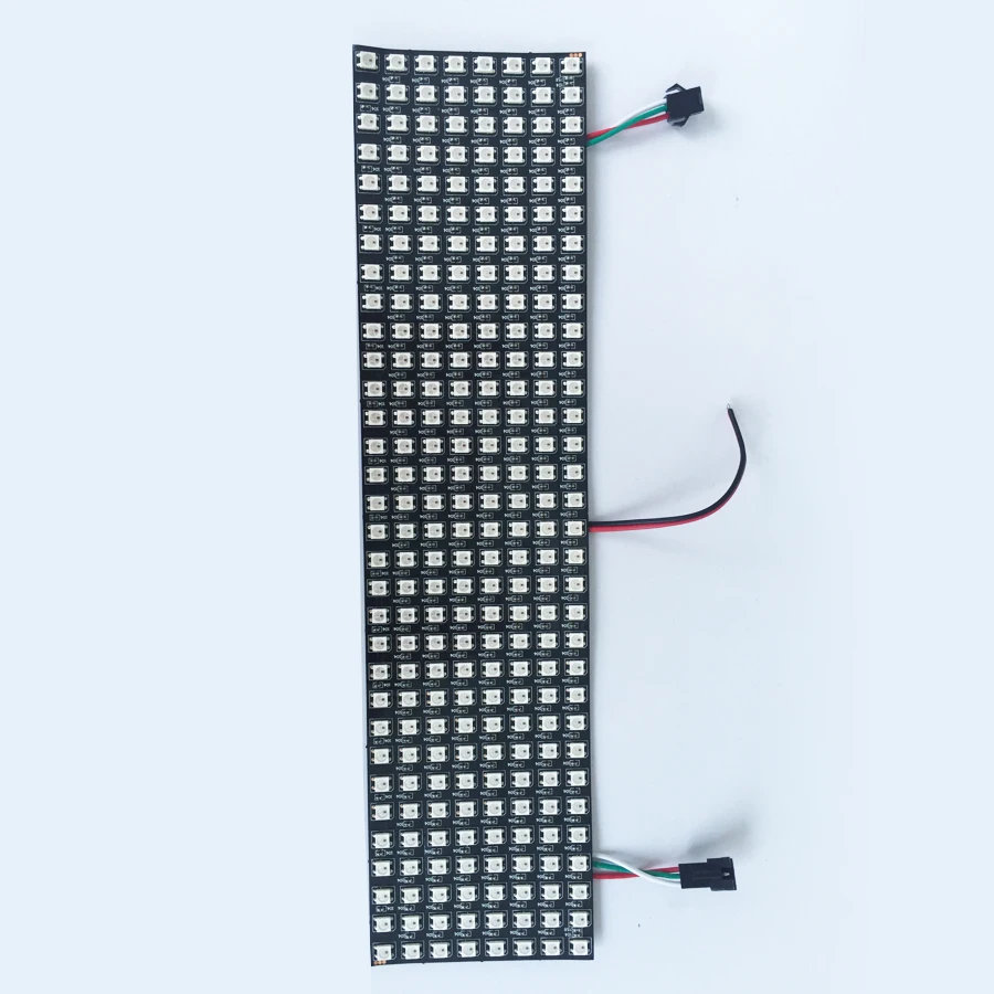 32*8 пикселей SK6812 RGB Адресуемая светодиодная цифровая Гибкая панель Размер: 320 см * 80
