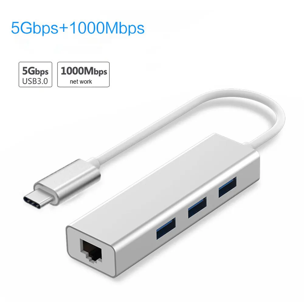 YuBeter концентратор типа C к USB 3 0 внешний гигабитный Ethernet Rj45 LAN конвертер адаптер для