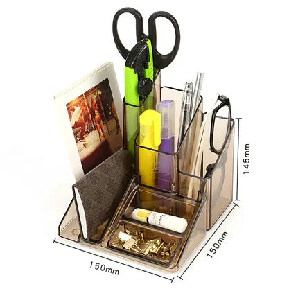 Аксессуары для офисного стола, пластиковый держатель для ручек, настольный органайзер, подставка для ручек и карандашей - Цвет: P3157