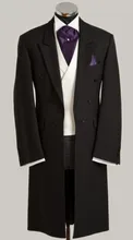 Фрак Стиль мужские костюмы Groomsmen Свадебный костюм смокинги двубортная модель для шафера костюм (куртка + брюки + жилет)