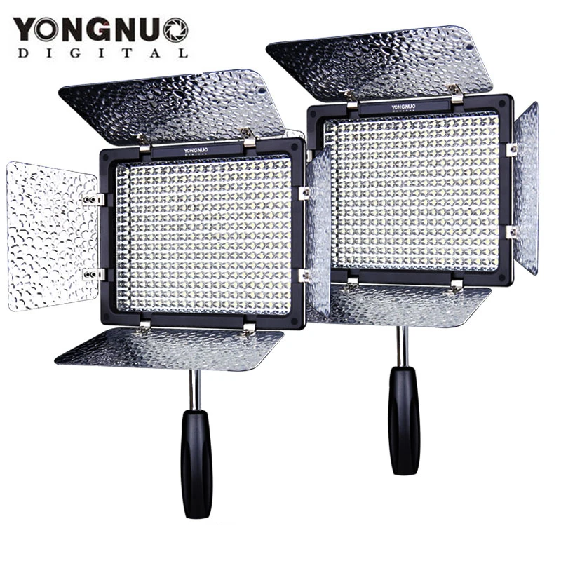 2PCS-YONGNUO-YN300-III-YN-300-III-CRI95-3200K-5500K-LED-Video-Light-with-Barndoor-led (2)