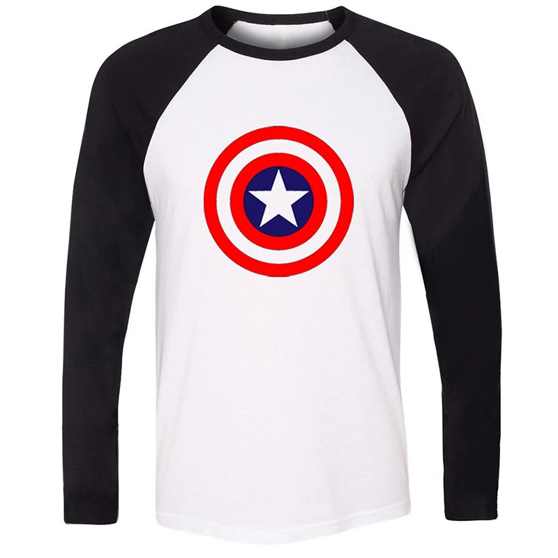 Мужская футболка с принтом Shamrock Irish DIO Symbol CKY Captain America хлопковая длинными рукавами
