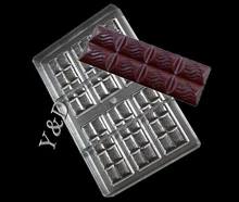 Blume geformt Auspuff Blockform 6×2 Linien Schokolade Bar Polycarbonat Jelly Mould Fest Injection PC Süßigkeitbehälter