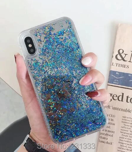 Top C-ku Diamond Bling Liquid Quicksand Glitter TPU Electroplate Hard Case For Iphone X 8 7 PLUS 6 6S 7PLUS Skin Cover Luxury 100pcs 2