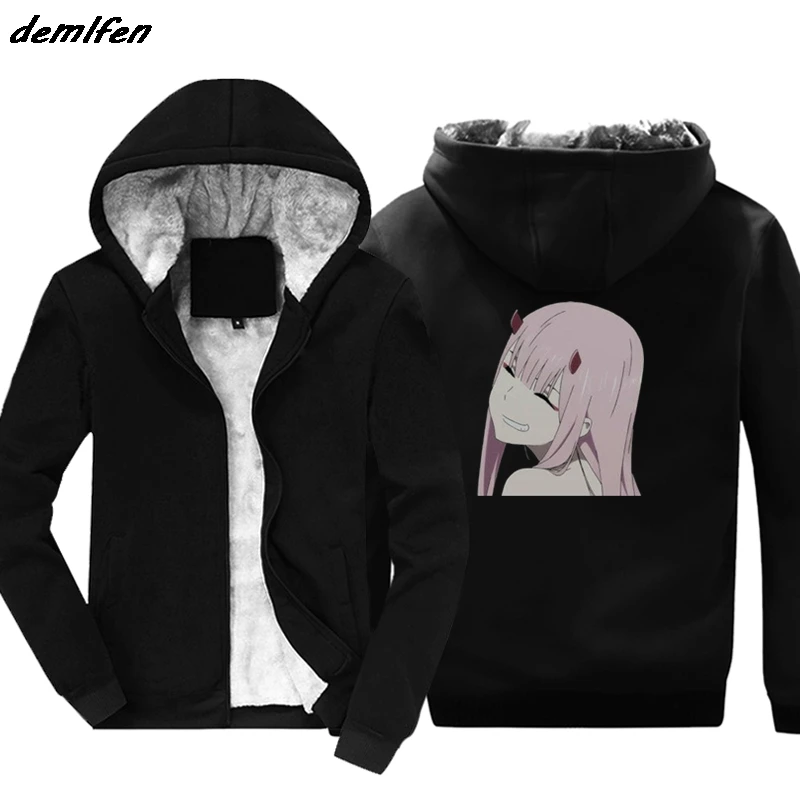 Darling в Franxx 2 Мужская толстовка с капюшоном верхняя одежда куртка принтом