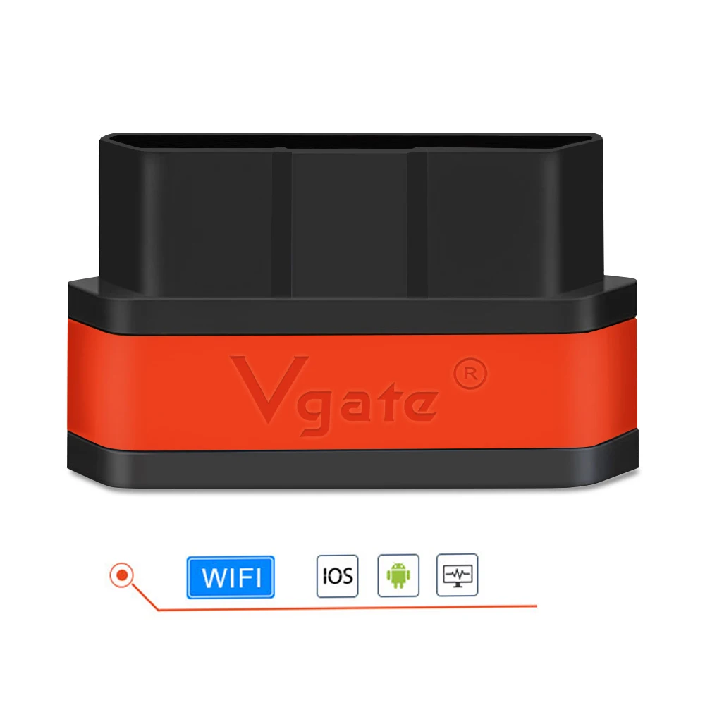 Vgate iCar2 V2.1 elm327 OBD2 Wifi Bluetooth сканер для Android/IOS Wi-Fi iCar 2 OBD2 автомобильный диагностический инструмент VS ELM 327 V1.5 - Цвет: WIFI Orange Black