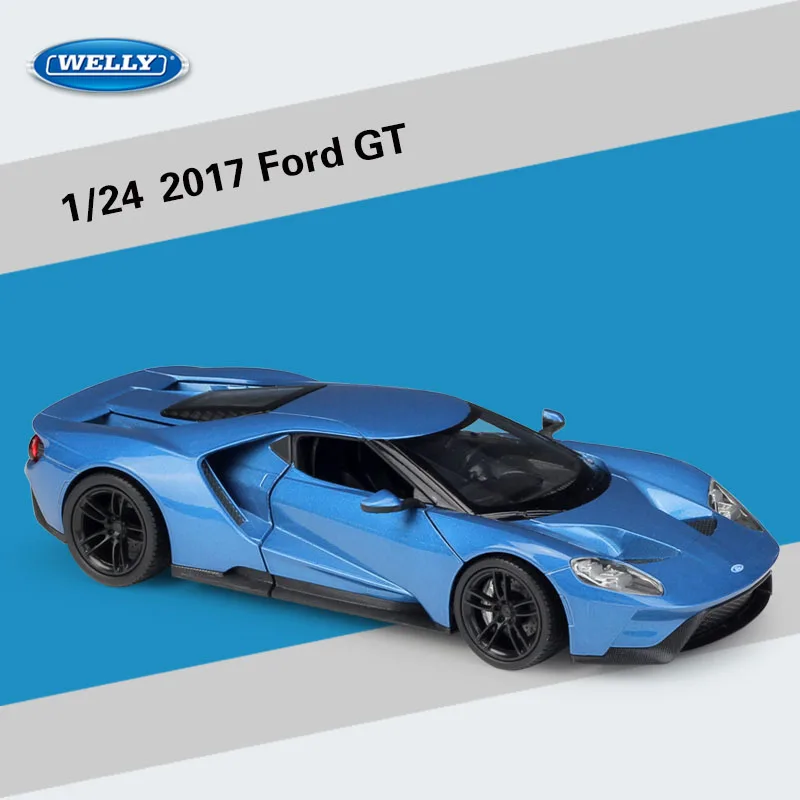 High Simulation WELLY 124 Scale 2017 Ford Mustang GT Diecast Model Toy