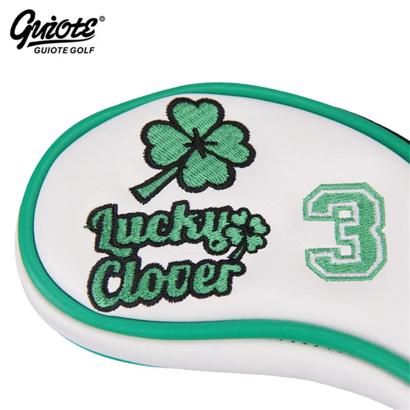 [2 цвета] Lucky Clover Утюги Для Гольфа Головные уборы молния Гольф Железный Чехол Набор # 3-9PAS вышивка дизайн молния серии для мужчин и женщин