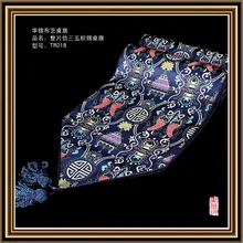 European soft silk brocade dress elegant flower Pisces classical home cloth table runner
