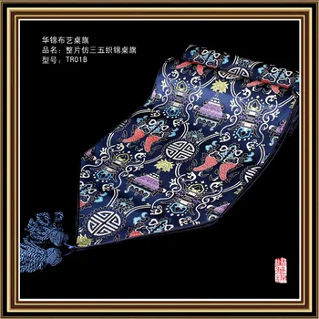 

European soft silk brocade dress elegant flower Pisces classical home cloth table runner