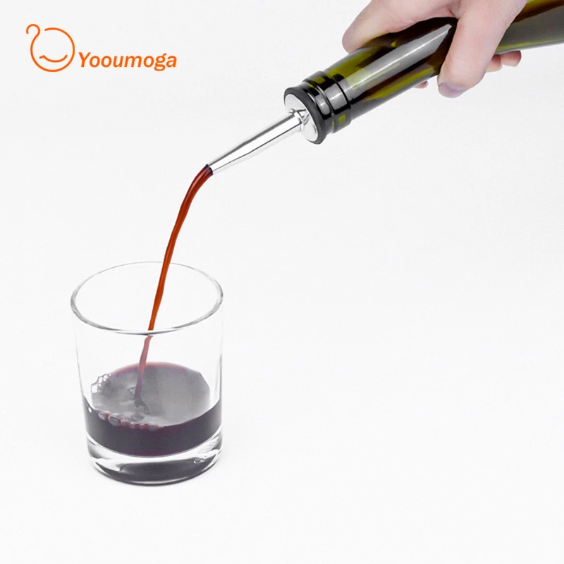 Yooumoga Нержавеющая сталь насадка для винной бутылки Pourer масло пробки бармен вино