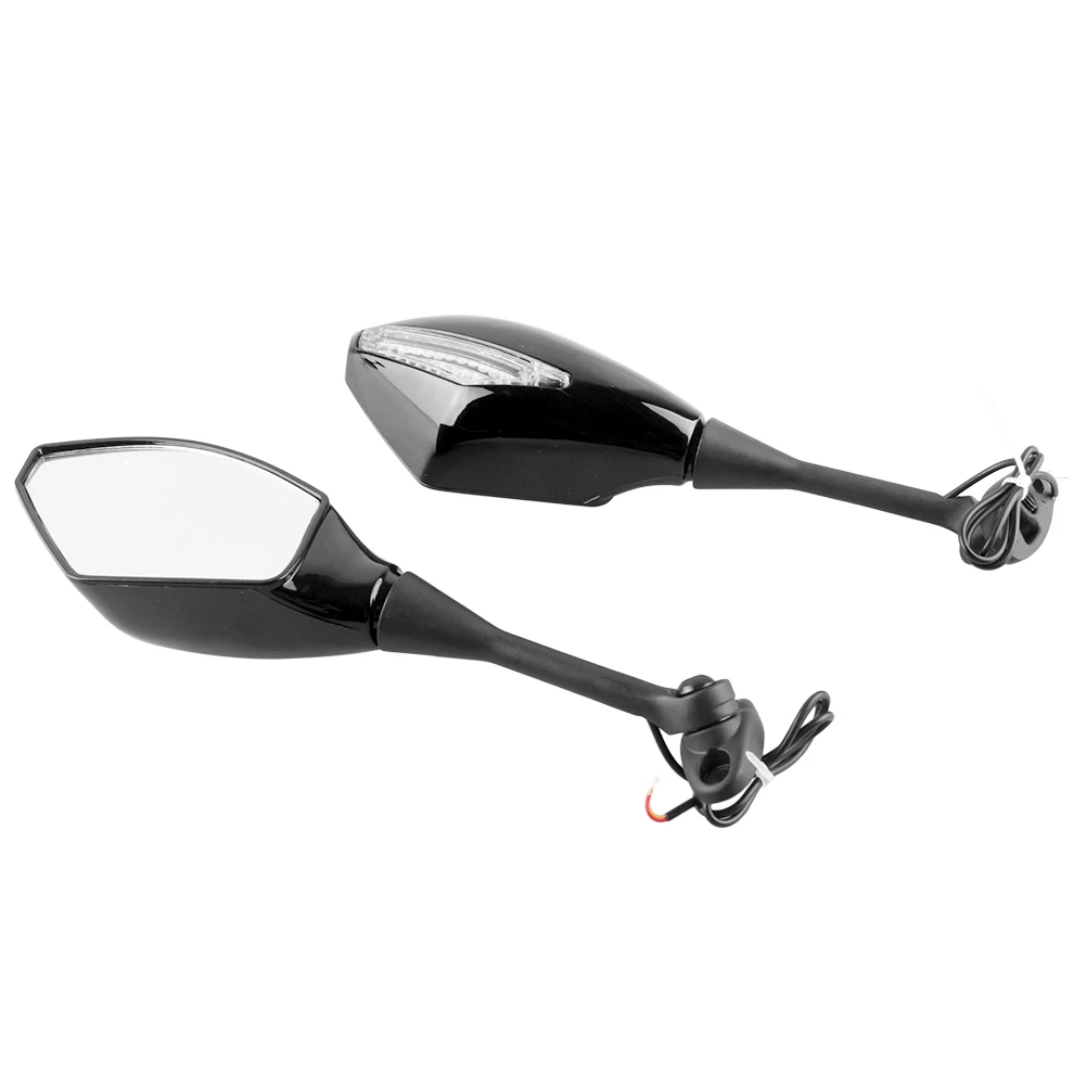 

Motorcycle Rear View Rearview Mirrors Side Mirror w/ LED Turn Signals Blinker Lights for Honda CBR600RR CBR1000RR 2003-2008