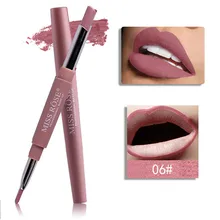 MISS ROSE Double-end Lasting Lipliner Waterproof Lip Liner Stick Pencil 8 Color Lipsticks Waterproof Long-lasting Easy to Wear