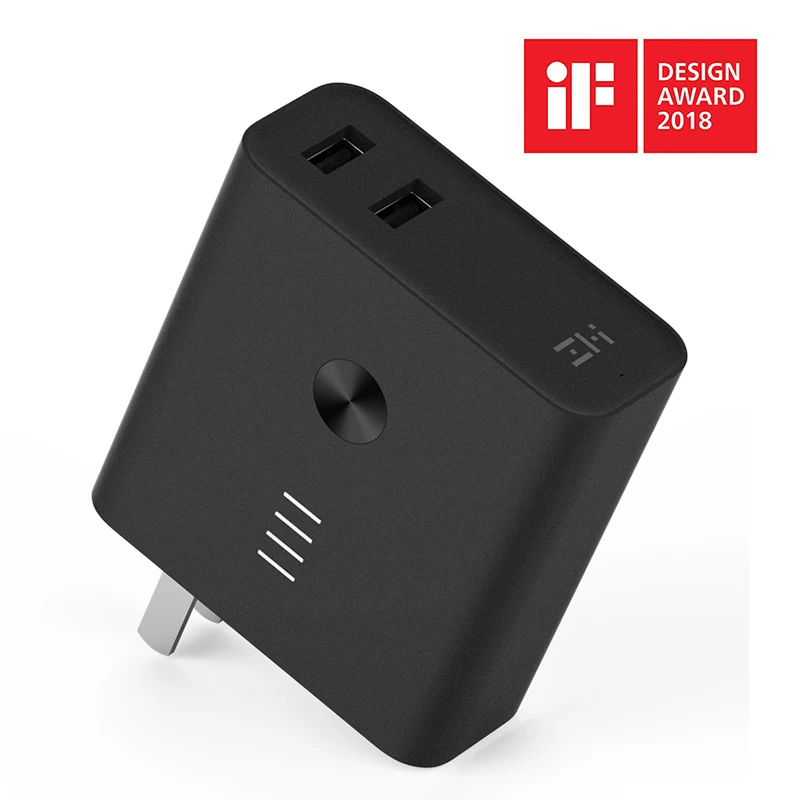 Оригинальный Xiaomi ZMI 2 in 1 6500 мАч power Bank с настенным зарядным устройством Quick Charge 3 0