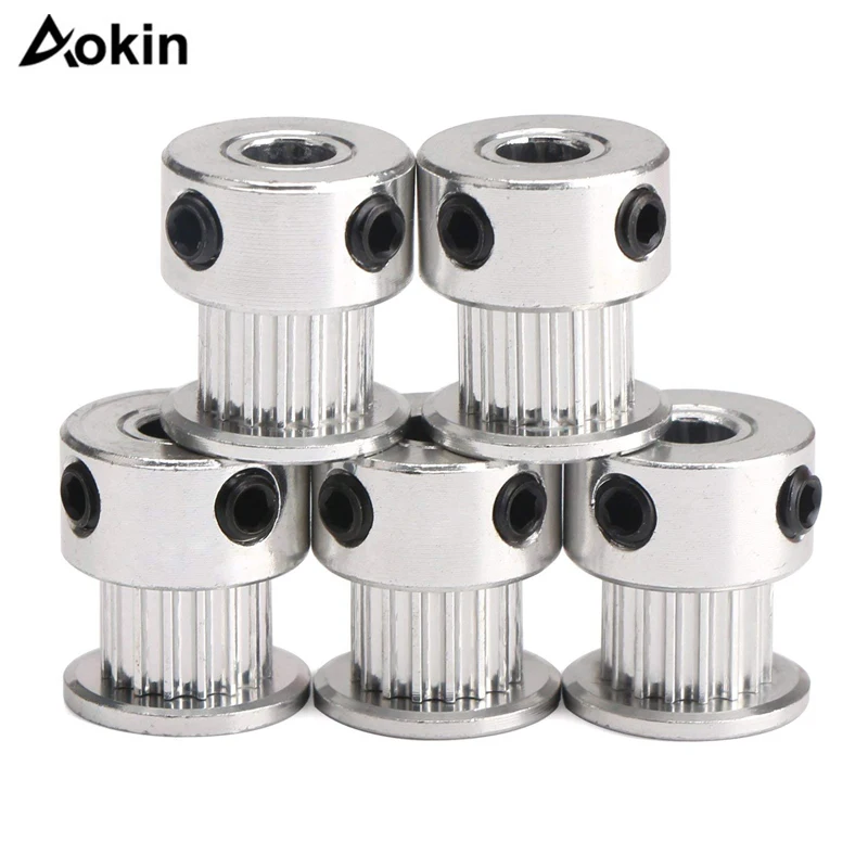 

3D Printer Parts GT2 Timing Pulley 20 Tooth 2GT 16 Teeth Aluminum Bore 5mm 8mm Synchronous Wheels Gear Part For Width 6mm 10mm