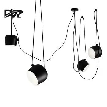 

DAR Art Deco Design Hanging Lamp Nordic Pendant Lights Ac 110v 220v Black White Aluminum DIY Office Studio Led E27 Pedant Light