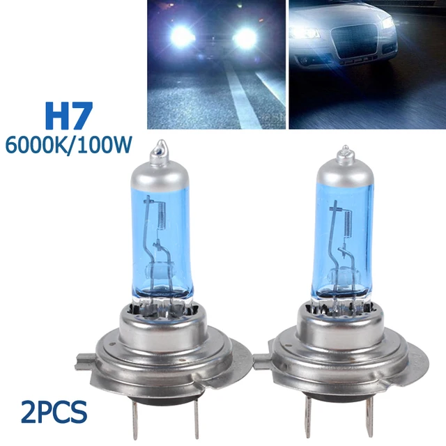 Special Offers 2 x H7 100W Super White 6000K Car HOD Xenon Gas Halogen Lamp Vehicle Headlight Fog Bulb Lights