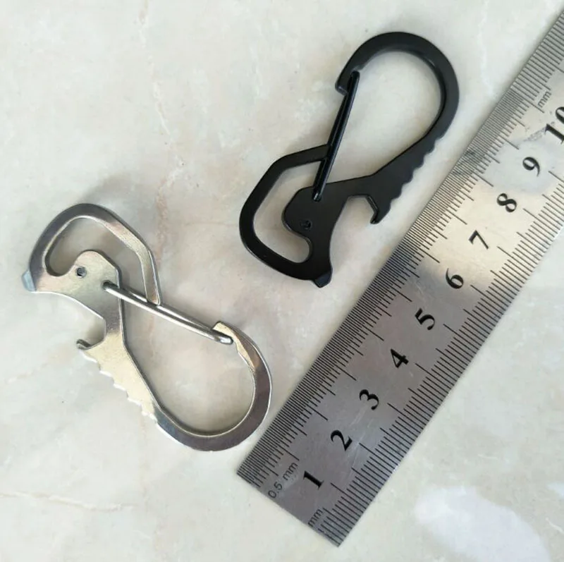 Key Chain Bottle Opener Outdoor Camping Tool Travel Adventure Sports Accessory Keychain Carabiner Buckle Rock Climbing Equipment (8)