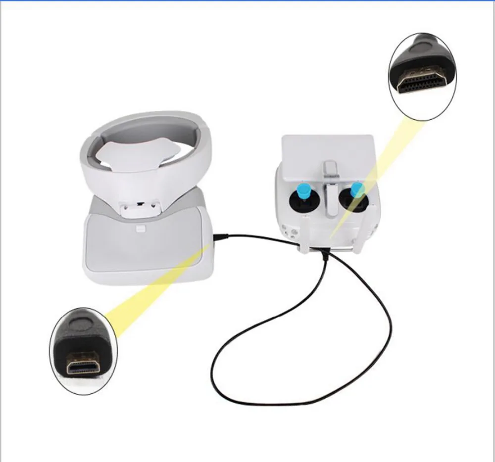 

MASiKEN 1m Cable Data For DJI Phantom 4 PRO+ Drone for DJI GOGGLES+Flying Glasses VR Video Eyewear Connection HDMI Cable Parts