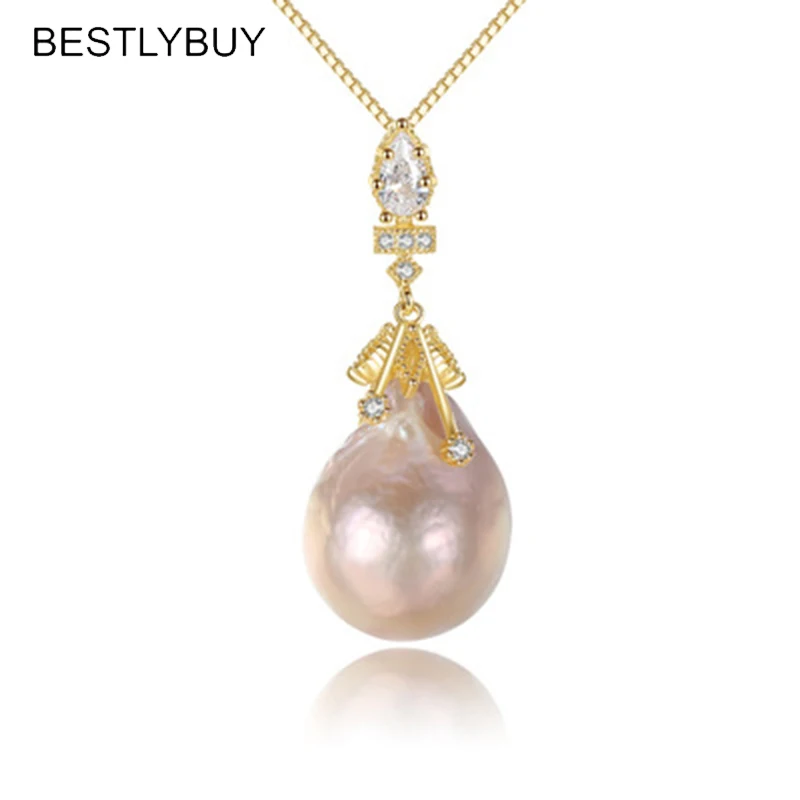 BESTLYBUY серебро 925 пробы в стиле барокко большой многоцветный натуральный