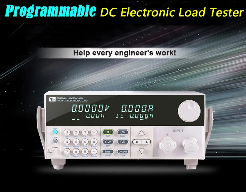 

ITECH IT8512A+ High-Accuracy Resolution Programmable 150V/30A/300W Load Line IT8512A+ Short Circuit&Battery