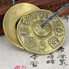 2.6in/6.5cm Handcrafted Tibetan Meditation Tingsha Cymbal Bell with Buddhist The Eight Auspicious Symbols ► Photo 2/6