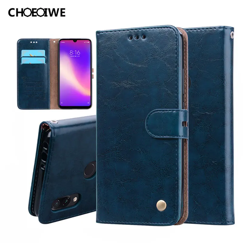 CHOEOIWE Business Flip Case for Xiaomi Redmi 7 Redmi7 PU Leather Wallet Cases Cover Coque with Card Slots Anti-knock Shell | Мобильные