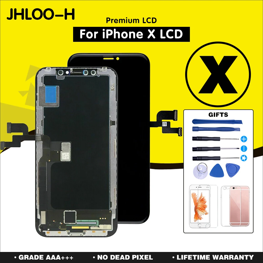 

10PCS/LOT AAA+++ For iPhone X XS Max OLED Screen Replacement Assembly For iPhone XR LCD Display No Dead Pixel