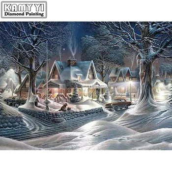 

5D Diy Diamond Painting Landscape Full Drill Square Diamond Mosaic Winter Diamond Embroidery Snow Picture Of Rhinestone LK1