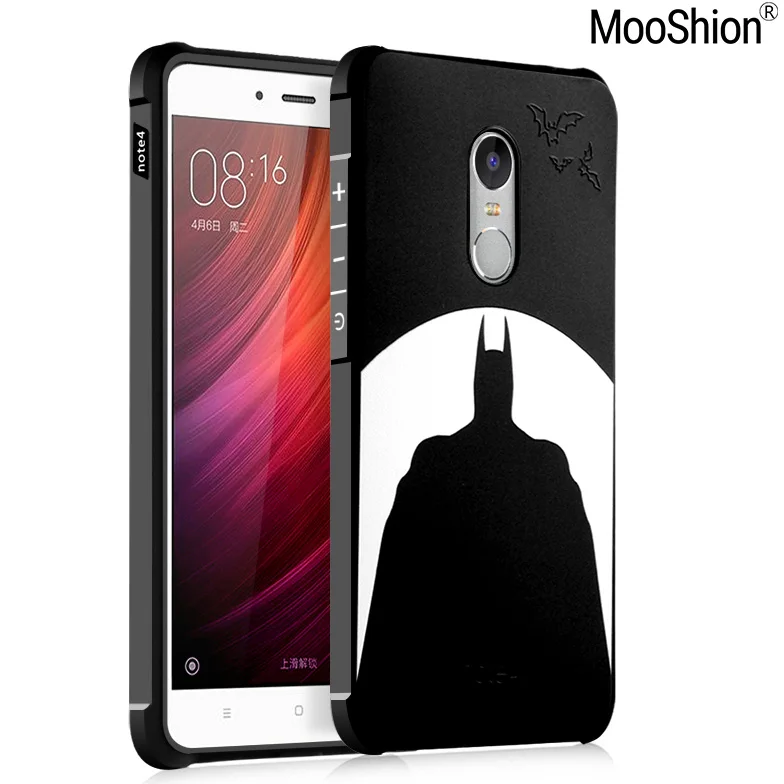 

Luxury Brand phone case For Xiaomi Redmi Note 4 Pro silicone Protective Batman cat pattern for Redmi Note4 back cover shell