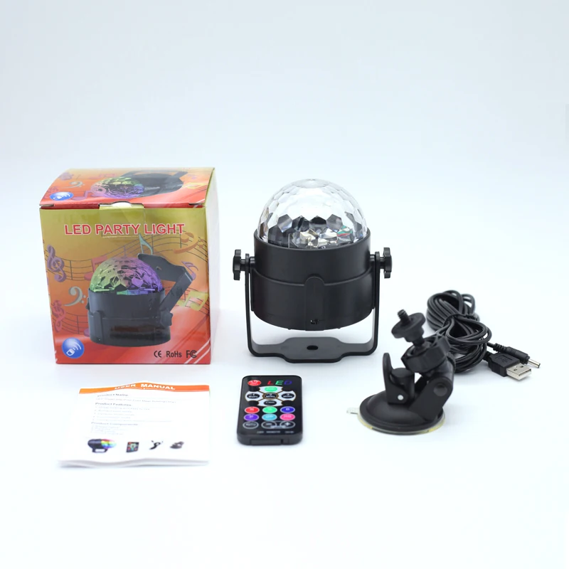 Ceny Kula świetlna disco led oświetlenie imprezowe 3W aktywowane dźwiękiem oświetlenie sceniczne dj a na dekoracje urodzinowe strona główna Karaoke Dance Club oświetlenie imprezowe