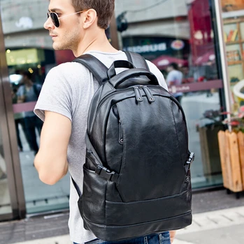 

ETN BAG hot sale brand high quality teenager leather backpack student school bag man men casual travel bag