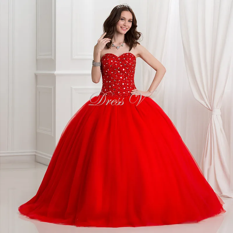 debut red gown